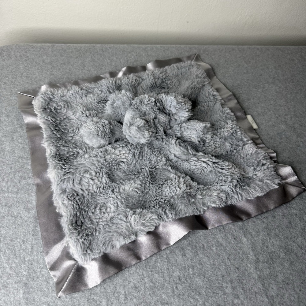 Cloud Island Gray Elephant Lovey With Satin‎ Trim Plush Blankie Stuffed Animal
